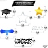 image:imageKatchOn Shiny Black Grad Confetti 2026 Pack of 500Blue  Gold Confetti