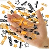 image:imageKatchOn Shiny Black Grad Confetti 2026 Pack of 500Orange  Black