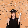 image:imageKatchOn Shiny Black Grad Confetti 2026 Pack of 500Orange  Silver and Black