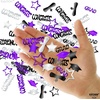 image:imageKatchOn Shiny Black Grad Confetti 2026 Pack of 500Purple  Silver and Black