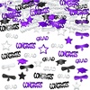Purple  Silver and Black