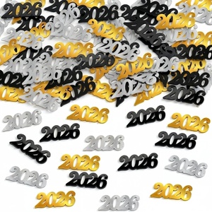 image:imageKatchOn Shiny Black Grad Confetti 2026 Pack of 500Black  Gold and Silver