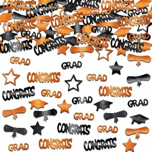 image:imageKatchOn Shiny Black Grad Confetti 2026 Pack of 500Orange  Black