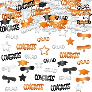 image:imageKatchOn Shiny Black Grad Confetti 2026 Pack of 500Orange  Silver and Black