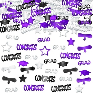 image:imageKatchOn Shiny Black Grad Confetti 2026 Pack of 500Purple  Silver and Black