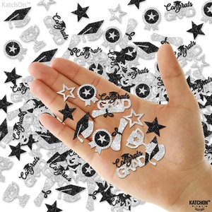 image:imageKatchOn Shiny Black Grad Confetti 2026 Pack of 500Silver Glitter
