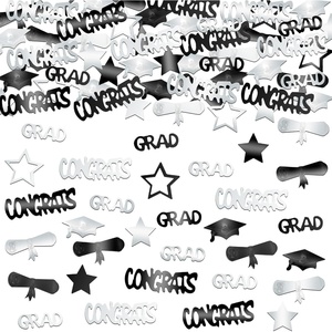image:imageKatchOn Shiny Black Grad Confetti 2026 Pack of 500Silver and Black
