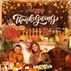 image:imageKatchOn 72x44 Inch Happy Thanksgiving Banner Thanksgiving DecorationsDark Brown