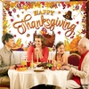 image:imageKatchOn 72x44 Inch Happy Thanksgiving Banner Thanksgiving DecorationsWhite