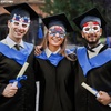 image:imageKatchOn Black and Gold Graduation Glasses  Pack of 12  Graduation Photo Props Graduation Decorations 2026 Glitter Grad Photo Props for Congrats Grad Decorations  Graduation Party DecorationsRed and Blue
