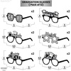 image:imageKatchOn Black and Gold Graduation Glasses  Pack of 12  Graduation Photo Props Graduation Decorations 2026 Glitter Grad Photo Props for Congrats Grad Decorations  Graduation Party DecorationsSilver