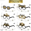 image:imageKatchOn Black and Gold Graduation Glasses  Pack of 12  Graduation Photo Props Graduation Decorations 2026 Glitter Grad Photo Props for Congrats Grad Decorations  Graduation Party DecorationsBlack  Gold