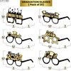 image:imageKatchOn Black and Gold Graduation Glasses  Pack of 12  Graduation Photo Props Graduation Decorations 2026 Glitter Grad Photo Props for Congrats Grad Decorations  Graduation Party DecorationsBlack and Gold