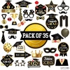 image:imageKatchOn Black and Gold Graduation Photo Booth Props  Pack of 35  Graduations Props for Photosoot  Grad Decorations Class of 2026  Graduations Photo Props Graduation Decorations 2026