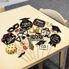 image:imageKatchOn Black and Gold Graduation Photo Booth Props  Pack of 35  Graduations Props for Photosoot  Grad Decorations Class of 2026  Graduations Photo Props Graduation Decorations 2026
