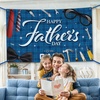 image:imageKatchOn Blue Happy Fathers Day Banner Backdrop 72x44 Inch