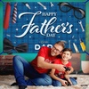 image:imageKatchOn Blue Happy Fathers Day Banner Backdrop 72x44 Inch