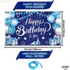 image:imageKatchOn Silver and Blue Happy Birthday Banner 72x44 InchBlue