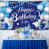 image:imageKatchOn Silver and Blue Happy Birthday Banner 72x44 InchBlue