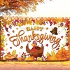 image:imageKatchOn 72x44 Inch Happy Thanksgiving Banner Thanksgiving DecorationsWhite