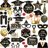 image:imageKatchOn Black and Gold Graduation Photo Booth Props  Pack of 35  Graduations Props for Photosoot  Grad Decorations Class of 2026  Graduations Photo Props Graduation Decorations 2026