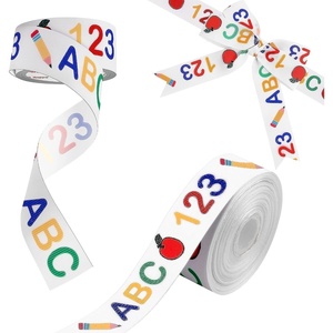 image:imageKatchOn Back to School Ribbon for Crafts  30 Feet Back to School SuppliesWhite ABC Ribbons