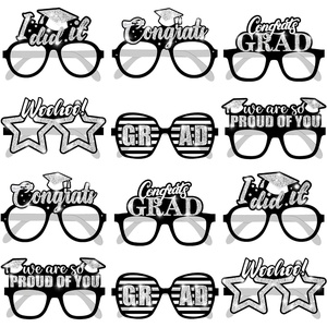 image:imageKatchOn Black and Gold Graduation Glasses  Pack of 12  Graduation Photo Props Graduation Decorations 2026 Glitter Grad Photo Props for Congrats Grad Decorations  Graduation Party DecorationsSilver