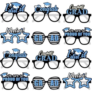 image:imageKatchOn Black and Gold Graduation Glasses  Pack of 12  Graduation Photo Props Graduation Decorations 2026 Glitter Grad Photo Props for Congrats Grad Decorations  Graduation Party DecorationsBlue