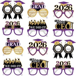 image:imageKatchOn Black and Gold Graduation Glasses  Pack of 12  Graduation Photo Props Graduation Decorations 2026 Glitter Grad Photo Props for Congrats Grad Decorations  Graduation Party DecorationsPurple